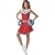 Fancy Dress Costume - Patriotic Cheerleader - Red - XL