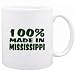 100% MADE IN Mississippi Usa States Mug (White, Ceramic, 11oz.)