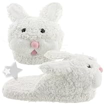White Bunny Slippers for Women