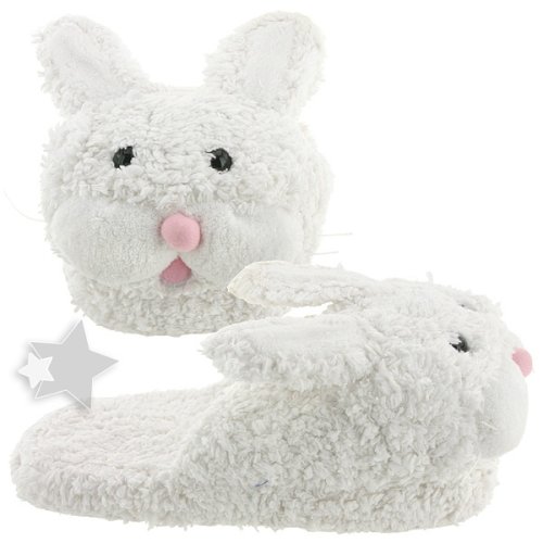 White Bunny Slippers for Women
