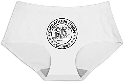 Custom Women's Sexy Smooth Ice Silk Bikini Briefs Panties Chicagoskyhigh 89 Size L White
