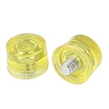 uxcell ハンマーヒント プラスチック 金属材質 8mmねじ クリアイエロー 2個入り