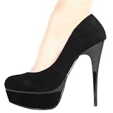 Produkt-Bild: High Heels Pumps Plateau im Italy Design 14 cm Stiletto schwarz