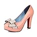 Charm Foot Womens Platform High Heel Pumps With Bows