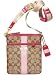 Coach Heritage Stripe Swingpack Purse in Khaki/Pink 40924