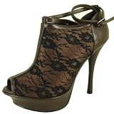 Qupid Aja-42 Open Toe Lace Stiletto Boots