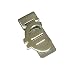 SILVER METAL MONEY CLIP WITH EURO MOTIF. OPENS AND CLOSES WITH SPRING. WILL HOLD AMERICAN DOLLARS