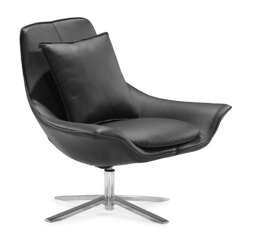 Zuo Modern Vital Lounge Chair Black Zuo Modern Vital Lounge Chair Black