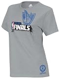 NBA Women's Dallas Mavericks Conference Champions Super Soft Short Sleeve T-Shirt (Grey, Medium)