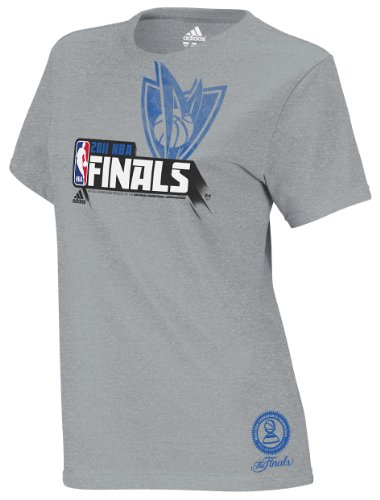 NBA Women's Dallas Mavericks Conference Champions Super Soft Short Sleeve T-Shirt (Grey, Small)