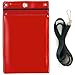 StoreSMART Sport - Zipper Passport Holder with Lanyard - Clear Plastic Front & Red Plastic Back - SPCR1596ZIPS-R-1