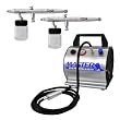 .3,.5,&.8mm 2 Master S62 Airbrush Set with Airbrush Depot TC-60 Air Compressor