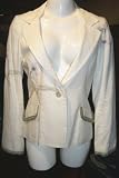 Review   / TOCCA Off White Linen Embroidered Blazer Jacket Size 8