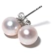 HinsonGayle AAA 7.5-8mm White Pearl Stud Earrings on 14k White Gold