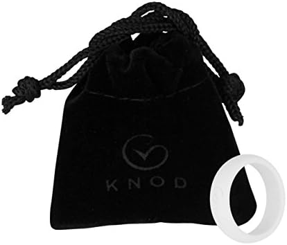 Knod Women's Flexible Silicone Rubber Wedding Band Ring, For An Active Lifestyle, White- 5