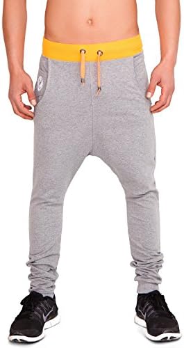 Chick Rebelle Men's Harem Sweatpants 2064 Xl Grau/Neonorange