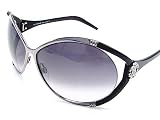 Roberto Cavalli - New Roberto Cavalli Taigete 369S 369-S 731 Gunmetal/Black Swarovsky Sunglasses 66-13-120