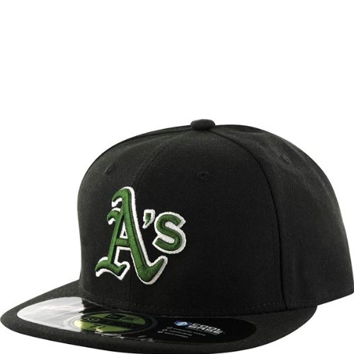 Oakland Athletics Black Alternate II (White A) Authentic On-Field 59FIFTY Fitted Hat