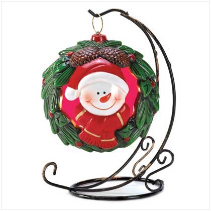 Snowman Wreath Tealight Stand