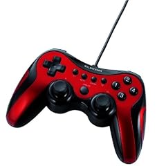 ELECOM 12ボタンUSBゲームパッド/振動機能・連射機能付/レッド JC-U2912FRD