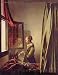 All Products : Jan Vermeer van Delft (Letter girls at the open window) Art Poster Print - 11" X 17"