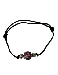 Sterling Silver Natural Ruby Gemstone Beads Macrame Bracelet Fashion Jewelry