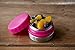 LunchBots Rounds Leak Proof 4 oz. Stainless Snack Container Jar, Set of 2, Pink Lid