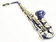 Cecilio Blue Lacquer w/ Gold Accents Alto Saxophone w/ Carrying Case and Accessories
