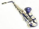 Cecilio Blue Lacquer w/ Gold Accents Alto Saxophone w/ Carrying Case and Accessories