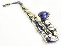 Cecilio Blue Lacquer With Gold Accents Alto Saxophone Kit