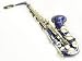 Cecilio Blue Lacquer w/ Gold Accents Alto Saxophone w/ Carrying Case and Accessories