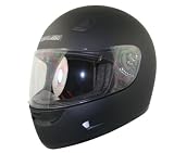 Hawk DOT Approved Solid Flat Black Motorcycle Helmet