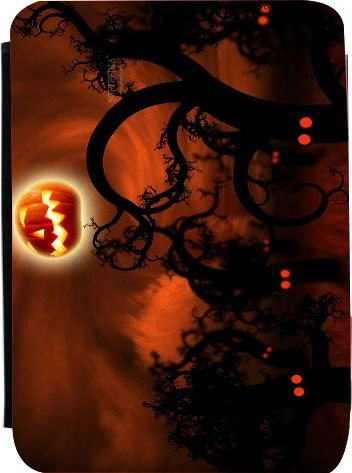 Rikki KnightTM Halloween Spooky Trees Silhouette Kindle® FireTM Notebook Case Black Faux Leather - Unisex - Ideal Gift for all occassions!