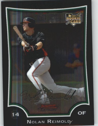 Nolan Reimold - (RC - Rookie Card) - Baltimore Orioles - Bowman Chrome Baseball Card # 128 - MLB Baseball Trading Card in Protective Case