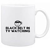 Produkt-Bild: BLACK BELT IN Tv Watching Hobbies Tasse (Wei&szlig;, Keramik, 325 ml)