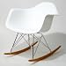 Molded Plastic Rocking Baxton Studio Letterio White Cradle Chair Contemporary Rocking Arm Chair