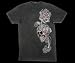Silver Star ROSE SKULL Premium Tee in Black- All Sizes