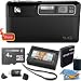 Kodak Slice 14MP Digital Camera with Schneider-Kreuznach Prism 5x Optical Image Stabilized Zoom and 3.5-Inch Touch-Screen LCD Black w/ Premium Kodak Case, 4GB Memory, Card Reader, Extra Battery and Cleaning Kit
