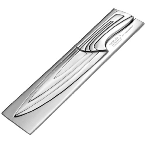 Deglon Meeting Knife Set, Stainless Steel Knives and Block, Set of 4