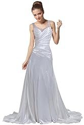 One Shoulder Chiffon Belted  Dress with a Chapel Train 