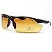 Xloop Hd Lens Sports Wrap Sunglasses Mens Womens Brown Xl434