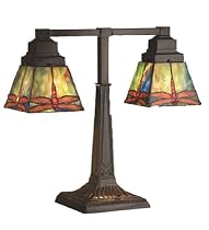 19.5 Inch H Prairie Dragonfly 2 Light Desk Lamp Table Lamps