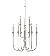 Porter 6+3-Light Chandelier In Satin Nickel