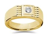 0.25 CTW Men's Diamond Ring in 14K Yellow Gold