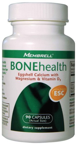 Membrell Bone Health Eggshell Calcium with Magnesium & Vitamin D3, 90-Count Bottles... by Membrell