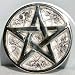 Altar Pentacle Paten Plate 3", silver plated brass