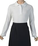 French Toast Long Sleeve Knit Polo With Picot Collar