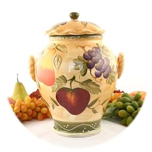 Tuscany Grape Fruit wine Decor COOKIE JAR, CANISTER 1 PC by ACK