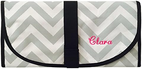 Monogrammable Chevron Pattern Baby Diaper Changing Kit By JH Mackays