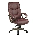 Deluxe High-Back Executive Leather Chair - Saddle/ Cocoa